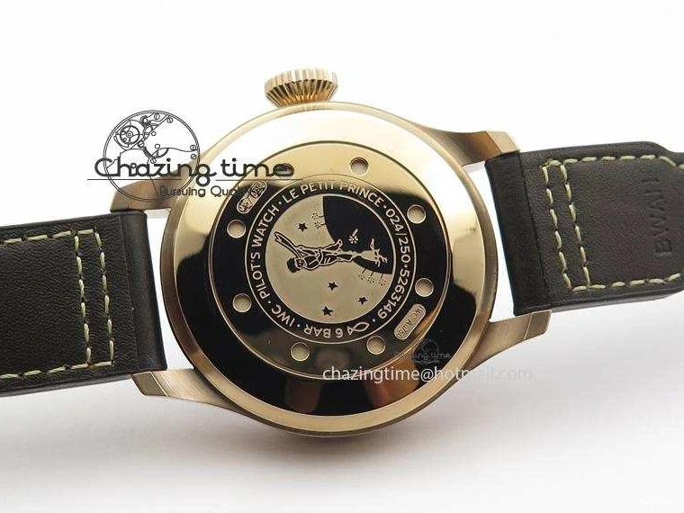 MIROTIME 1223 Big Pilot IW500909 RG ZF 1:1 Best Edition Le Petit Prince On Brown Leather Strap A Breathable 7293